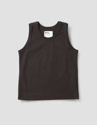 MHL. SURPLUS VEST | HEAVY COTTON JERSEY | DARK CHOCOLATE