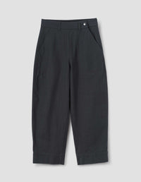 MHL. UTILITY TROUSERS | IRREGULAR COTTON DRILL | NAVY