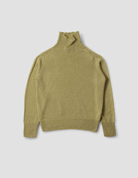 SEAMLESS ROLL NECK | LINEN COTTON | FENNEL