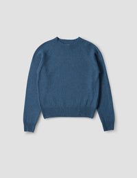 SHORT CLASSIC CREW NECK | ALPACA YAK | MINERAL BLUE