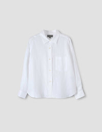 SIMPLE SHIRT | SHIRTING LINEN | WHITE