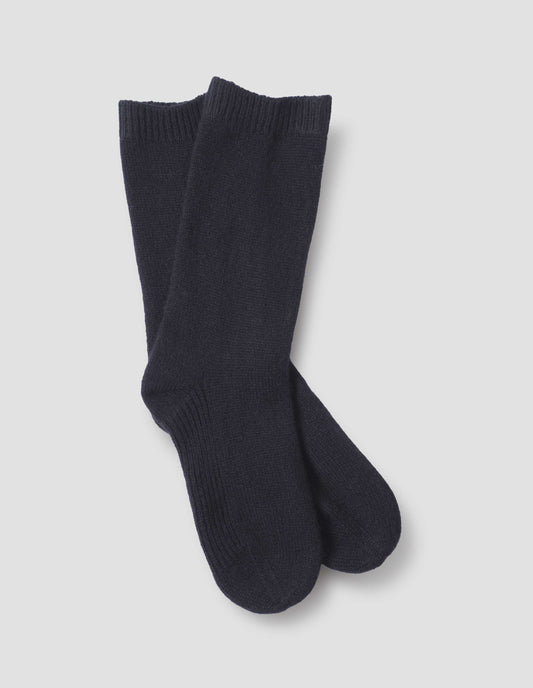 BED SOCK | MERINO CASHMERE | BLACK