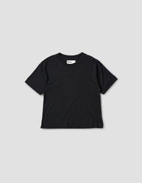 T SHIRT SIMPLE MHL. | JERSEY DE LIN ET COTON | NOIR