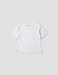 T SHIRT SIMPLE MHL. | JERSEY DE LIN ET COTON | BLANC