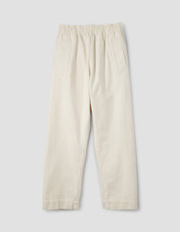 PANTALON DE JOGGING LARGE MHL. | SERGÉ DE COTON WORKWEAR | BLANC CASSÉ