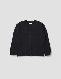 SEAMLESS BED CARDIGAN | MERINO CASHMERE | BLACK