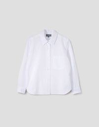 CHEMISE SIMPLE | POPELINE DE COTON SIMPLE | BLANC