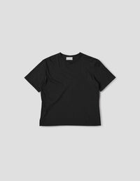 T SHIRT POUR GARÇONS | JERSEY DE COTON FIN 
 | NOIR